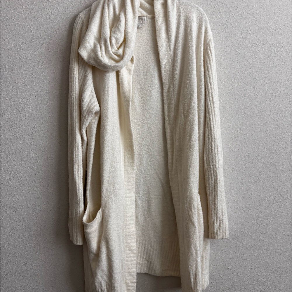 Barefoot Dreams Cream Cardigan Sweater Cozy Chic